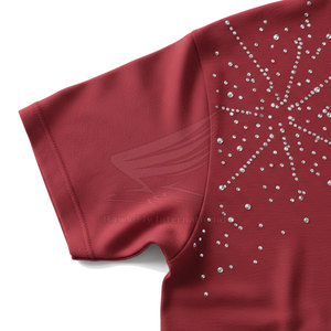 T-shirts pour hommes en coton 100% respirant, coupe classique, col rond, manches courtes, couleur unie personnalisée, strass, qualité supérieure - Product Image 6