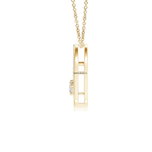 Colgante de Corazón con Diamantes de Corte Brillante, Chapado en Rodio, Oro Amarillo, para Mujer, Uso Diario Romántico, Regalo para Fiesta, Oro de 10K, 14K, 18K, Plata 925 - Product Image 3