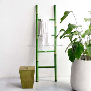 Toallero de Bambú Personalizable Tipo Escalera, Altura Ajustable de 150-190 cm, Instalación Independiente para Baño, Disponible al por Mayor - Product Image 2