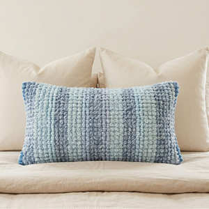 Housse de coussin bohème avec motif diamant en relief, coussin décoratif tissé, coussin d'appoint géométrique en coton pour canapé et chambre - Product Image 3