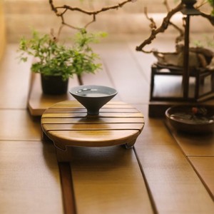 Modern 15cm Reusable Indonesian Teak Wood <b>Table</b> Mats Heat Resistant Protective Coasters and Trivets for Hot Dishes - Product Image 4