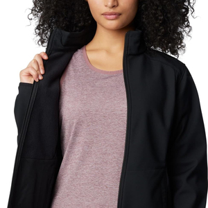 Chaqueta cortavientos softshell para mujer, más vendida, con logotipo personalizado, cuello alto, a prueba de viento, para damas. - Product Image 6