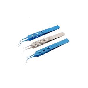Pinzas de Acero con Dientes Rectos de Alta Calidad, 115 mm, Pinzas Oftálmicas, Juego de Instrumentos Quirúrgicos Oculares, Manual - Product Image 5