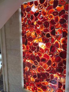 Red agate slab red agate <b>wall</b> panel translucent agate stone slab luxury agate interior slab agate slab countertop - Product Image 4