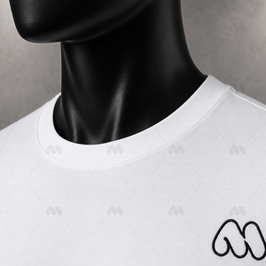 Camiseta Blanca de Manga Corta para Hombre, Cuello Redondo, Corte Regular, Algodón Tejido, Color Sólido Informal, Diseño Liso, Logotipo Frontal, 220g - Product Image 5