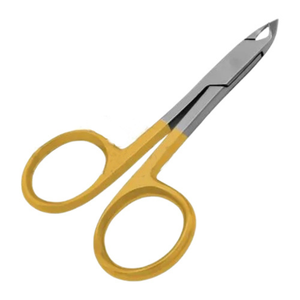 Cuticle Nipper Scissor Style 3.5 Inch (8.9cm) Gold Ring Handle Stainless Steel Precision Cuticle Cutter Manicure Tool - Product Image 2