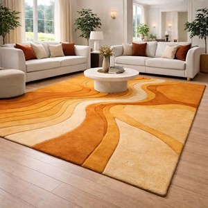 Modern Abstract Area Rug Luxury hand Tufted Rug Wool Rug Cozy Rug Styling Home Rug Geometric Rug For Livingroom Bedroom Home Rug - Product Image 1