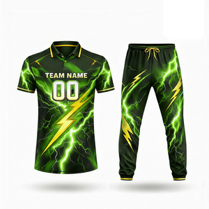 Conjunto para Hombre Verde y Blanco, Transpirable, con Estampado Digital, Antibacteriano, 100% Poliéster, Invierno, Personalizado - Product Image 2