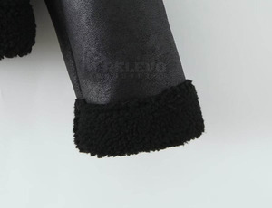 <b>Mens</b> <b>Leather</b> <b>Jacket</b> Inner Wool Lined Classic Vintage Style Warm Durable Winter Coat Outerwear Wholesale - Product Image 3