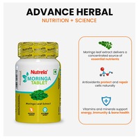 Tablet Ekstrak Daun Moringa Patanjali Suplemen Ekstrak Tumbuhan untuk Nutrisi Harian Dewasa