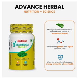 Comprimés d'extrait de feuille de Moringa Patanjali, complément alimentaire à base d'extraits végétaux pour la nutrition quotidienne des adultes - Product Image 4