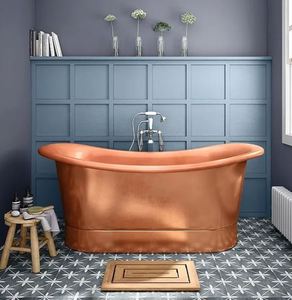 Baignoire rectangulaire en cuivre brillant avec couvercle, style villa de luxe, écologique, durable, portable, très vendue - Product Image 4