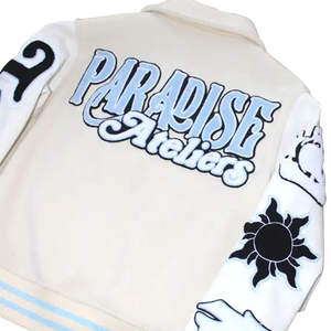 Chaqueta Varsity con Manga de Cuero Mate Elegante y Detalle Bordado de Alta Calidad 2026 - Product Image 2