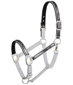 Harnais de cheval en nylon noir avec boucles et anneaux métalliques pour l'équitation et l'entraînement - Product Image 3