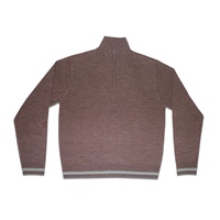 Pull en maille pour homme personnalisé 2025, vêtements en maille à fermeture éclair, col montant, pull épais d'hiver long avec logo imprimé, vente en gros