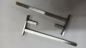 Par de soportes en forma de F de acero inoxidable de 8 mm (3*8 mm) - Product Image 3