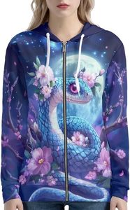 ROMEO INDUSTRY Sudadera con Capucha de Forro Polar con Cierre para Mujer y Adolescentes, Transpirable, 95% Poliéster, 5% Elastano, Temporada de Otoño, Tallas XS-5XL - Product Image 2