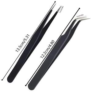 Pinzas para Extensión de Pestañas de Acero Inoxidable No Magnéticas, Último Diseño, Pinzas para Pestañas de Buena Calidad - Product Image 1