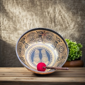 Cuenco de canto grande de Metal para meditación de Buda tibetano martillado a mano especial, sonido largo muy profundo, hecho de Metal de alta artesanía - Product Image 6