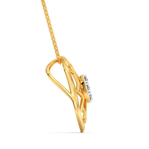 Collar con Colgante de Diamante en Forma de Pera, Diseño Arquitectónico Geométrico Calado - Product Image 4