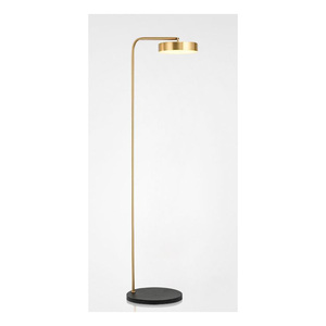 Lampe de table moderne en métal finition laiton avec abat-jour découpé design et globe en verre central - Product Image 2