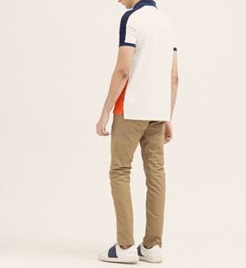 2025 arrivée hommes 100% coton blanc couleur aiguille goutte Polo t-shirts hommes gaufré tricot blanc Golf polos en vente en gros - Product Image 4