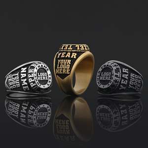 Bague d'université BOJ MCollege 022 personnalisée en argent avec diamant, bague de diplôme unisexe, certifiée GIA, micro-prix bas - Product Image 3