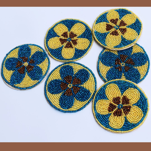 Needlework Embroidery Beaded <b>Table</b> <b>Coaster</b> for Tabletop and Kitchen Home Decor Mat Top Quality Product at Very Low Price - Product Image 5