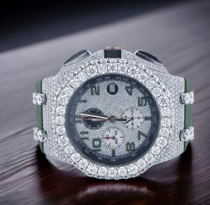 High on Demand Luxury Designed Moissanite <b>Iced</b> <b>Out</b> <b>Watch</b> for Unisex From Indian Supplier at Bulk Price - Product Image 5