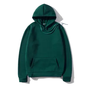 Men's Hooded Fleece Sweatshirt Solid Color Casual Pullover Oversized Fit Winter Wear 100% Cotton Knitted <b>Lined</b> <b>Hoodie</b> - Product Image 5
