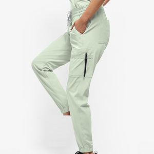 Pantalones de Enfermería para Mujer, Diseño Personalizado, Tela Oxford, Transpirables, Ajuste Delgado, Cintura Elástica, Dos Bolsillos, Detección de Agujas, Sin Costuras - Product Image 6