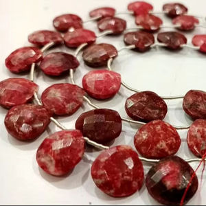 Piedra Preciosa Natural de Tulita en Forma de Corazón de 14 mm, Cuentas Facetadas, Se Venden por Hilo de 8 Pulgadas - Product Image 1