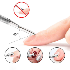 <b>Nail</b> Pusher Manufacturer Custom Cuticle Pusher Stainless Steel <b>Nail</b> Cleaning <b>Tools</b> Double Head Reusable Durable Precision - Product Image 5