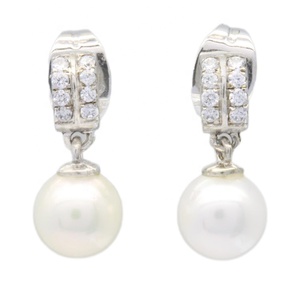 2023 dernier luxe élégant 18K 14K 9K or véritable diamant perle boucles d'oreilles cadeaux de noël pour les femmes - Product Image 1