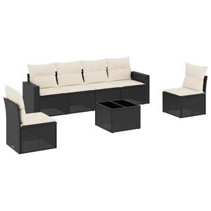 Conjunto de Sofás Modulares de Ratán PE Negro, Diseño Estándar para Espacios Exteriores - Product Image 2