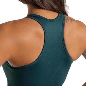 Women's High Support Racerback Sports <b>Bra</b>-Seamless Breathable Lace Trim Front Option Yoga Gym Workout High Quality Knitted - Product Image 4