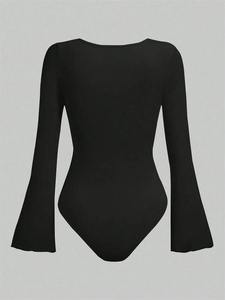 Combinaison de bain femme 2026 sans manches, couleur unie, confortable, légère, design unique, qualité supérieure - Product Image 2