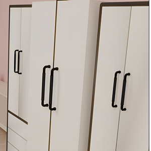 Aluminum Long Cabinet Handle Linea Curved End Pull <b>Matt</b> <b>Black</b> Brass Gold Rose Gold Wardrobe <b>Door</b> Bar Modern Furniture Hardware - Product Image 1