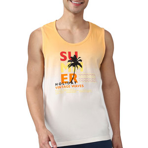 <b>Men's</b> Summer <b>Holiday</b> Vintage Waves Printed Cotton Tank Top O-Neck Casual Sleeveless Breathable <b>Vest</b> - Product Image 1