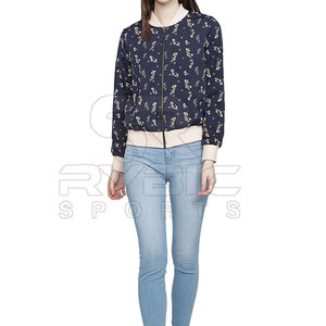 Urban Style Women Printing Varsity <b>Jackets</b> Modern Casual Apparel For Daily Activities And Travel Wear In Low Price - Product Image 4
