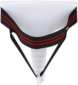 Protector Inguinal Profesional de Cuero Suede Blanco – Ajuste Elástico Premium para Deportes y Sparring - Product Image 4
