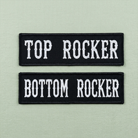 Patch en tissu brodé réfléchissant personnalisé pour veste de club moto, patch logo réfléchissant