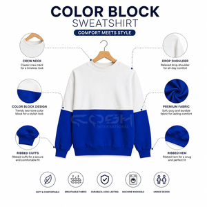 เสื้อสเวตเชิ้ตคอช อินเตอร์เนชั่นแนล โซโรริตี้ ซิสเตอร์ฮู้ด แบบคัลเลอร์บล็อก คอกลม แขนยาว ผ้าฝ้าย 100% สำหรับใส่ในฤดูใบไม้ร่วง พร้อมปักโลโก้ตามสั่ง - Product Image 6