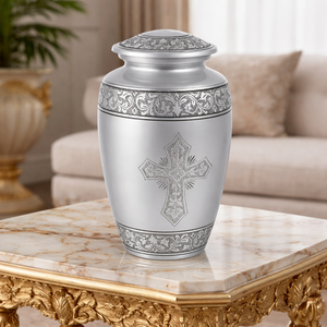 Urna funeraria decorativa de aluminio hecha a mano de calidad premium - Product Image 4
