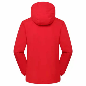 Chaqueta Cortavientos con Capucha para Hombre, a la Moda, Color Azul con Bloques de Color, Cierre Frontal con Cremallera, Poliéster, Transpirable, para Otoño - Product Image 2