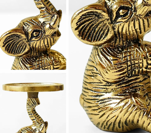 Trusted Manufacturer of Aluminum Metal <b>Elephant</b> Design Candle Holder For Home Decoration Dining Table And Living Room Display - Product Image 6