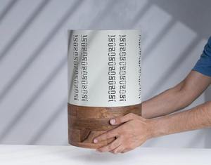 Brûleur d'encens Bakhoor moderne en métal noir, Mabkhara, brûleur de charbon d'oud avec base en bois, porte-encens décoratif arabe - Product Image 4