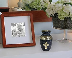 Royal Brass <b>Keepsake</b> Cremation Urn <b>Memorial</b> Tribute Holder Designed With Durable Secure Lid And Smooth Surface Finish - Product Image 1