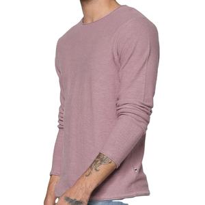 T-shirt à manches longues col rond pour hommes, Logo personnalisé, vente en gros, été, T-shirt décontracté, blanc, uni, 100% coton, manches longues, t-shirts pour hommes - Product Image 3