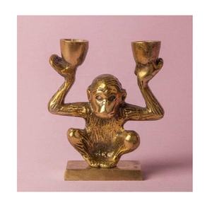 Portavelas de Pilar con Diseño de Conejo, Portavelas Decorativo de Aluminio con Acabado Dorado para Centros de Mesa, Decoración de Bodas - Product Image 3